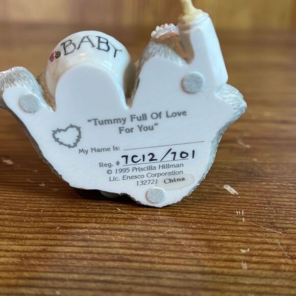 1995 Priscilla Hillman Tummy Full of Love For You Enesco Reg# 7C12/701 - Picture 6 of 6